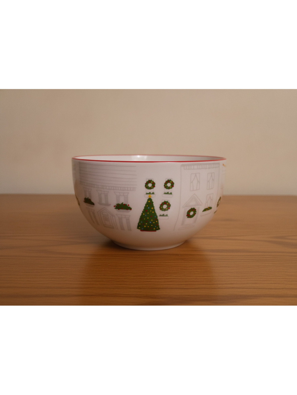 Martha Stewart Collection "Holiday in the City" Christmas Deep Cereal/Soup Bowl